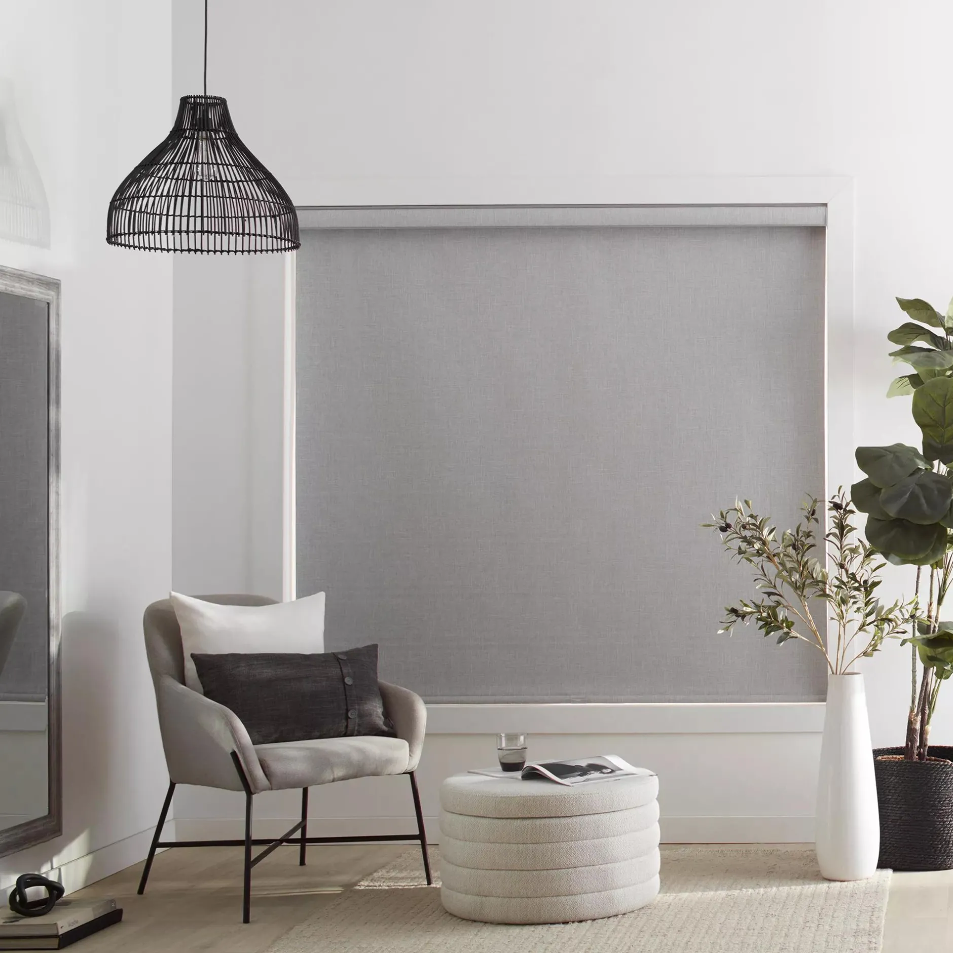 Online Light Grey Chita Cordless Blackout Roller Shade Window Blinds & Shades