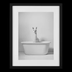 LLama in Bathtub Printed Framed Canvas Printed & Photography Wall Art Canvases