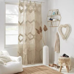 New Macrame Curtain Sheer Curtains & Window Sheer Panels|Room Darkening & Light Filtering Curtains