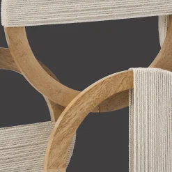 Discount Mango Wood Circles with Rope Wall Decorations