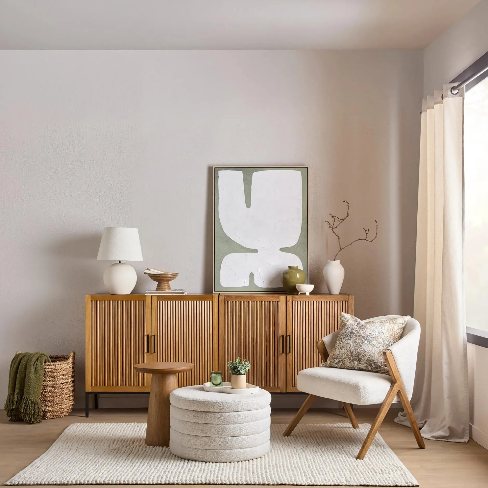 Mango Wood Hourglass Side Table Side Tables|Coffee Tables & Side Tables