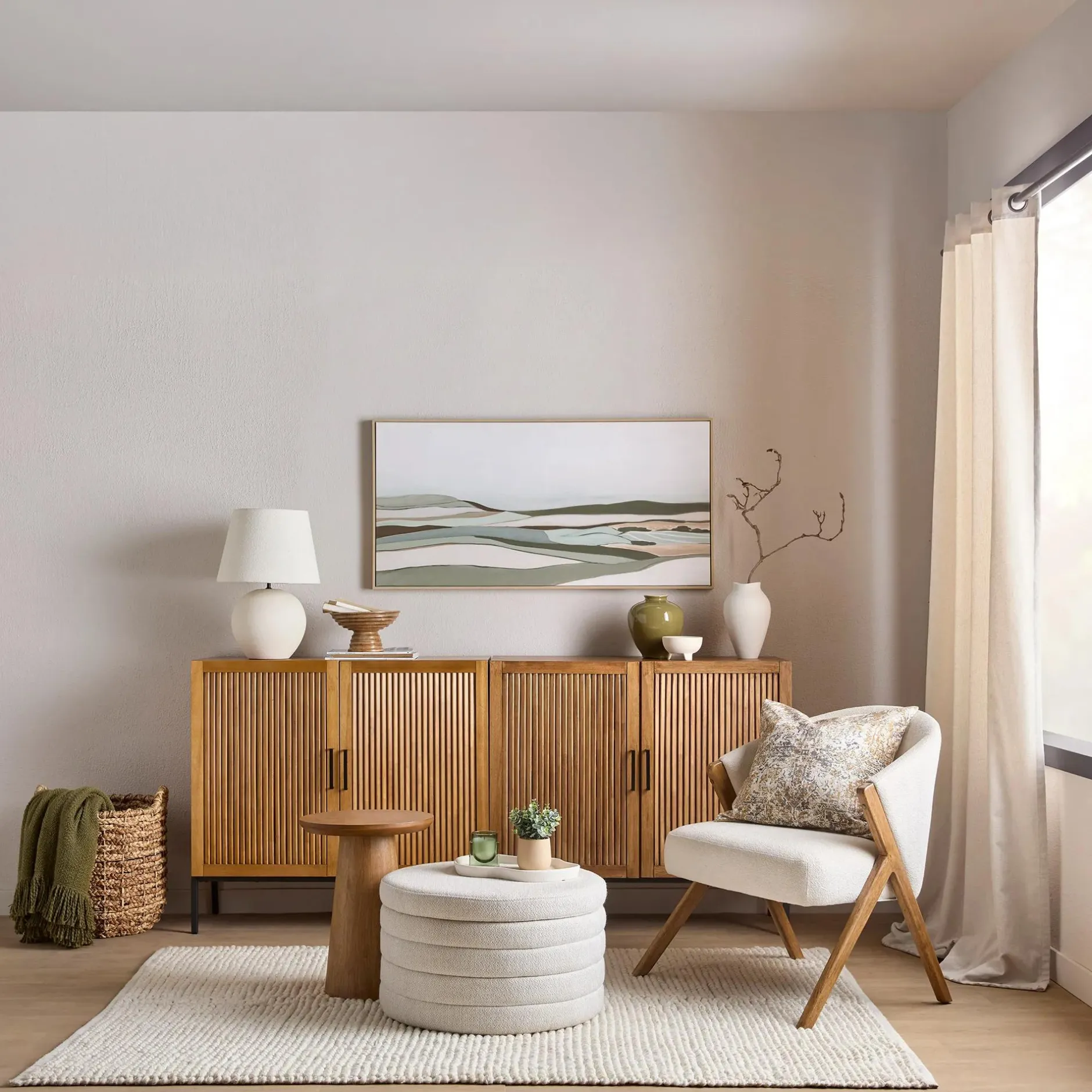 Mango Wood Hourglass Side Table Side Tables|Coffee Tables & Side Tables