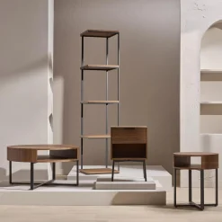 Best Metal and Walnut Side Table Side Tables|Coffee Tables & Side Tables