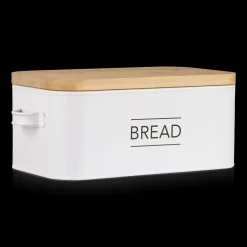 Sale Metal Bread Box with Bamboo Lid Dinnerware|Kitchen & Dining Accessories