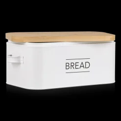 Sale Metal Bread Box with Bamboo Lid Dinnerware|Kitchen & Dining Accessories