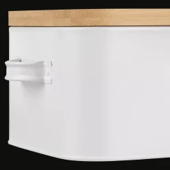 Sale Metal Bread Box with Bamboo Lid Dinnerware|Kitchen & Dining Accessories