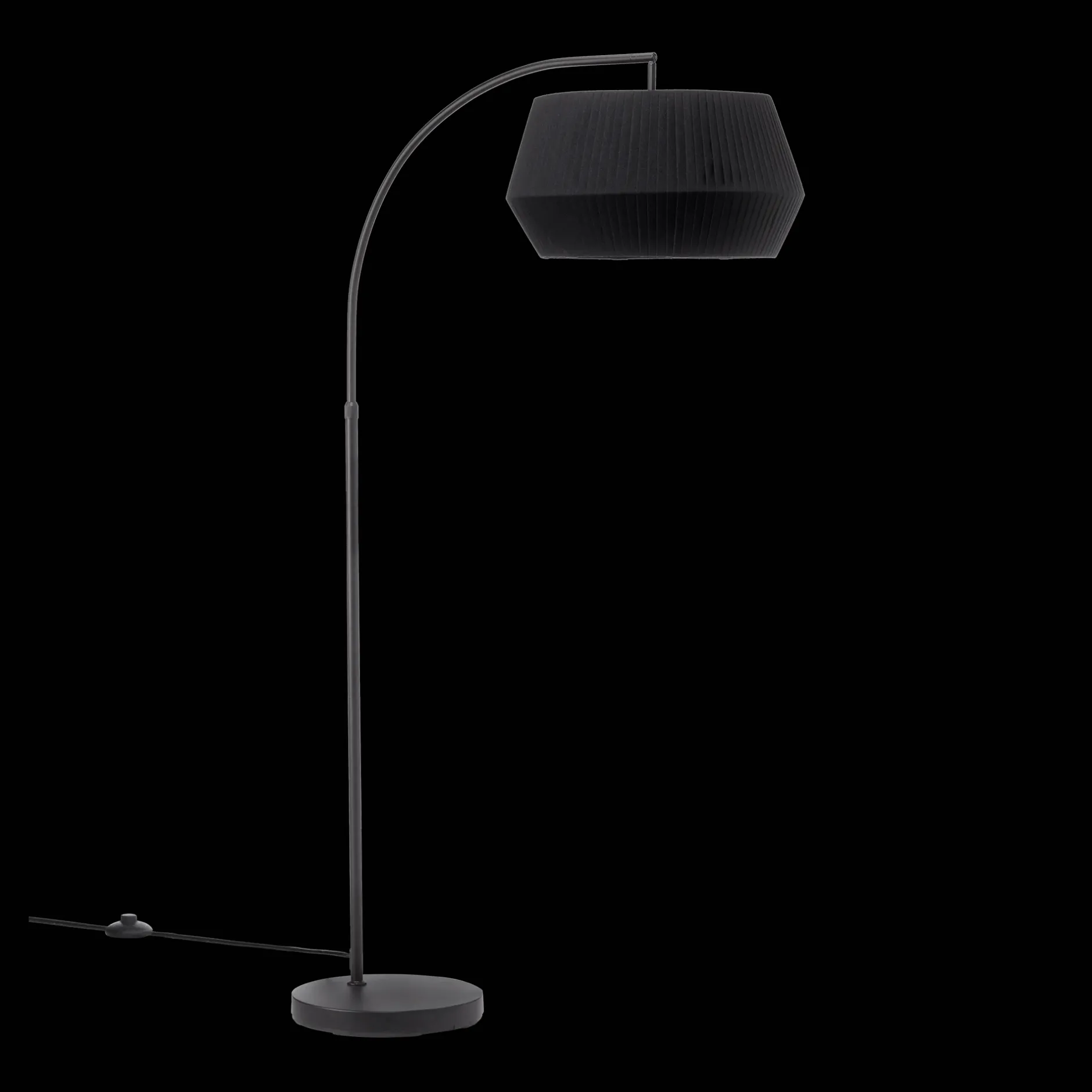 Outlet Metal Floor Lamp with Black Shade Floor Lamps