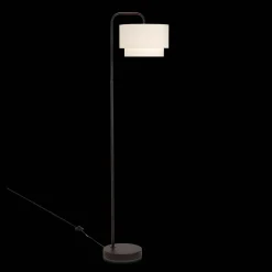 Discount Metal Floor Lamp with White Shade Floor Lamps