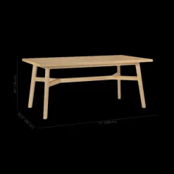 Online Mid-Century Modern Natural Wood Dining Table Furniture Accessories|Dining Tables & Kitchen Tables