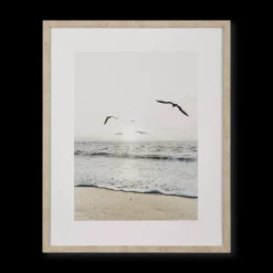 Hot Morning at the Beach Framed Canvas Printed & Photography Wall Art Canvases
