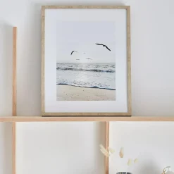 Hot Morning at the Beach Framed Canvas Printed & Photography Wall Art Canvases