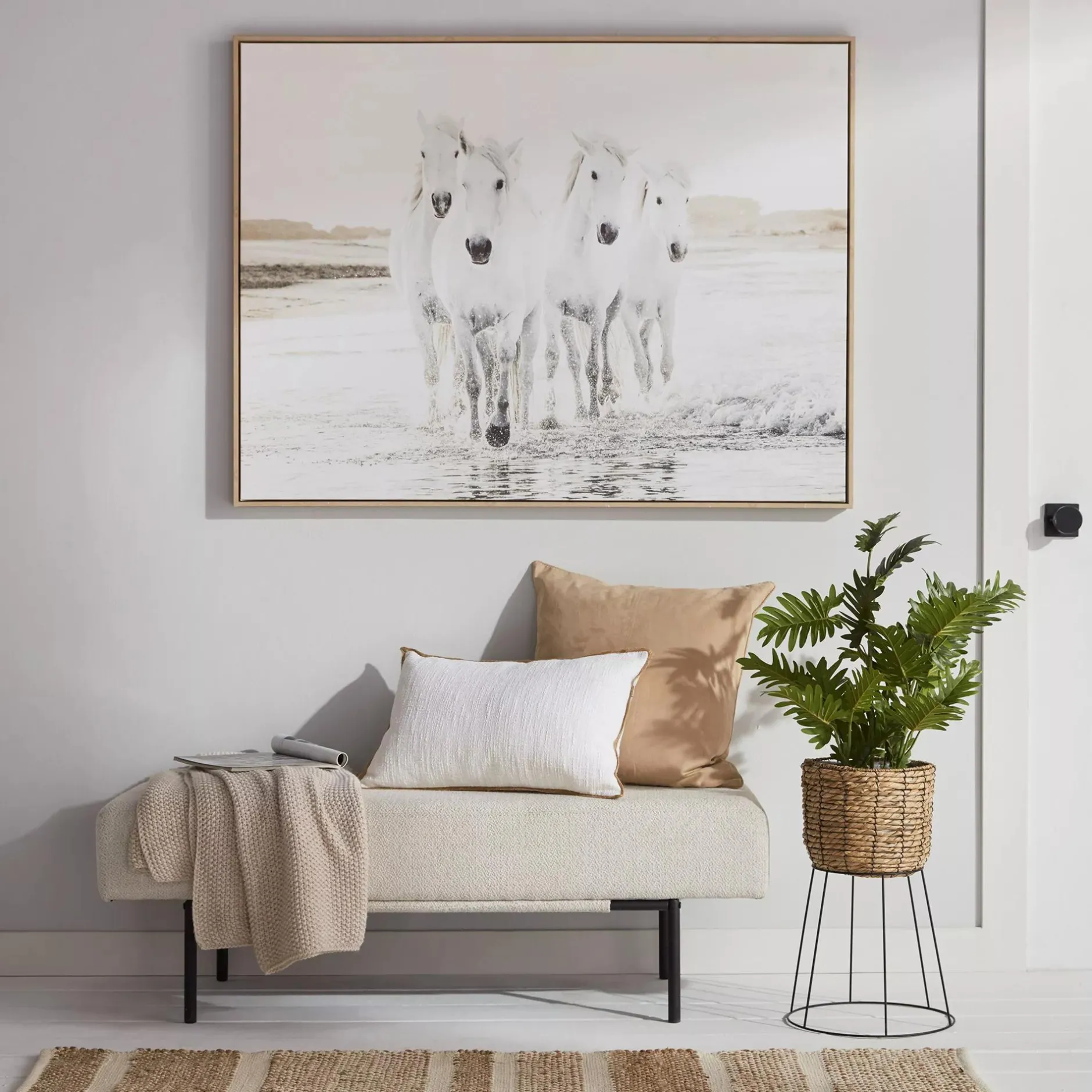 Best Natural Rattan Planter on Metal Legs Artificial Plants