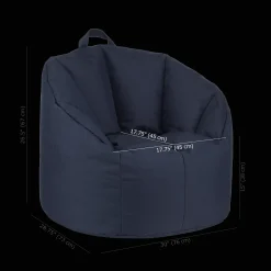 Online Navy Canvas Bean Bag Junior Bedroom Furniture