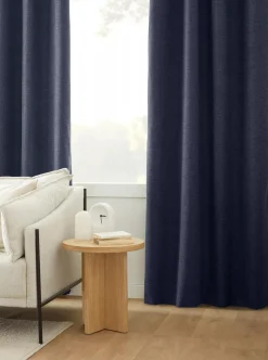 Hot Navy Dion Blackout Curtain Sheer Curtains & Window Sheer Panels|Blackout Window Curtains