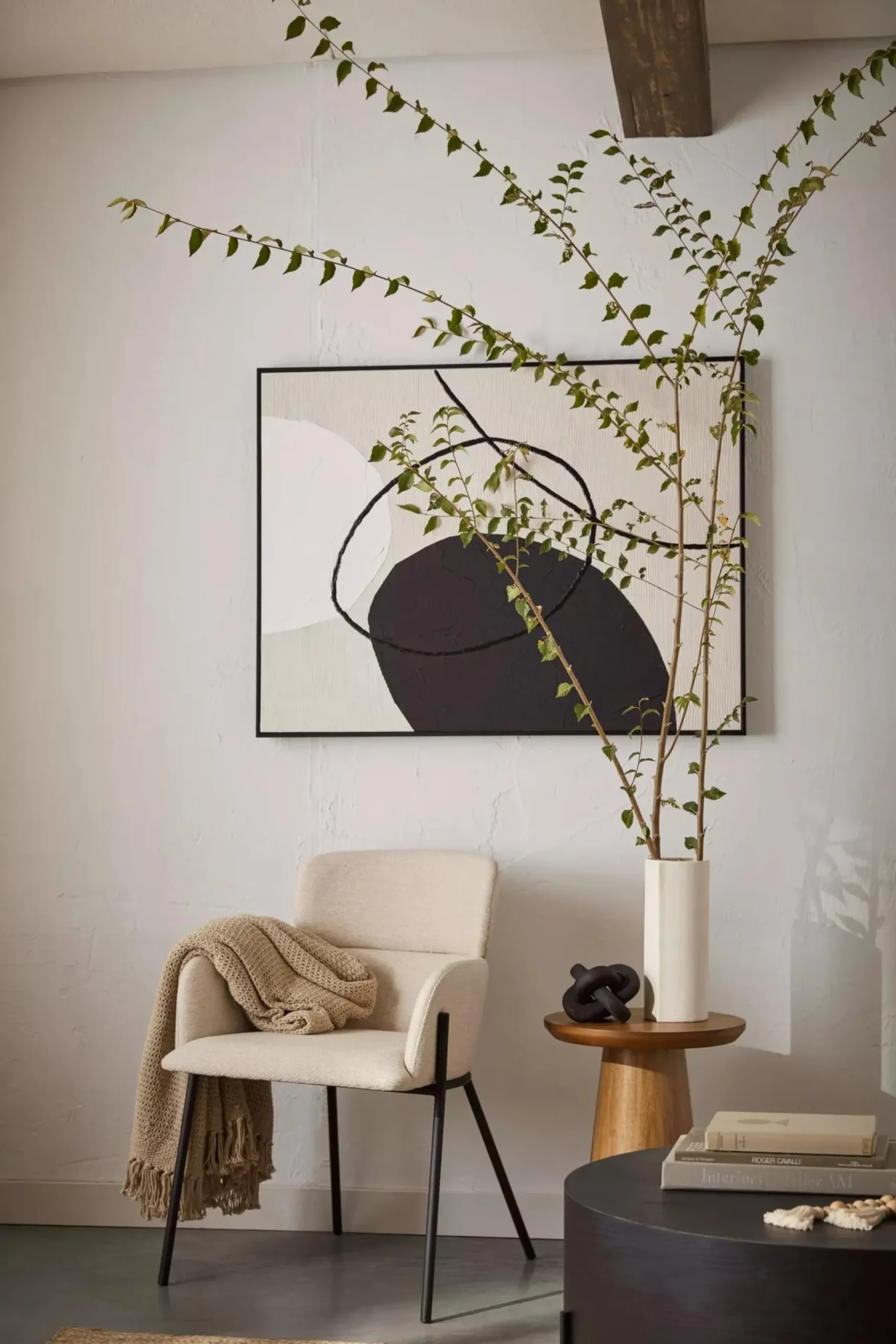 Online Neutral Oval Abstract Painted Canvas Oil Paintings