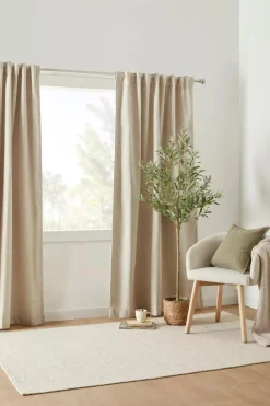 Discount Oatmeal Adrie Blackout Curtain Sheer Curtains & Window Sheer Panels|Blackout Window Curtains