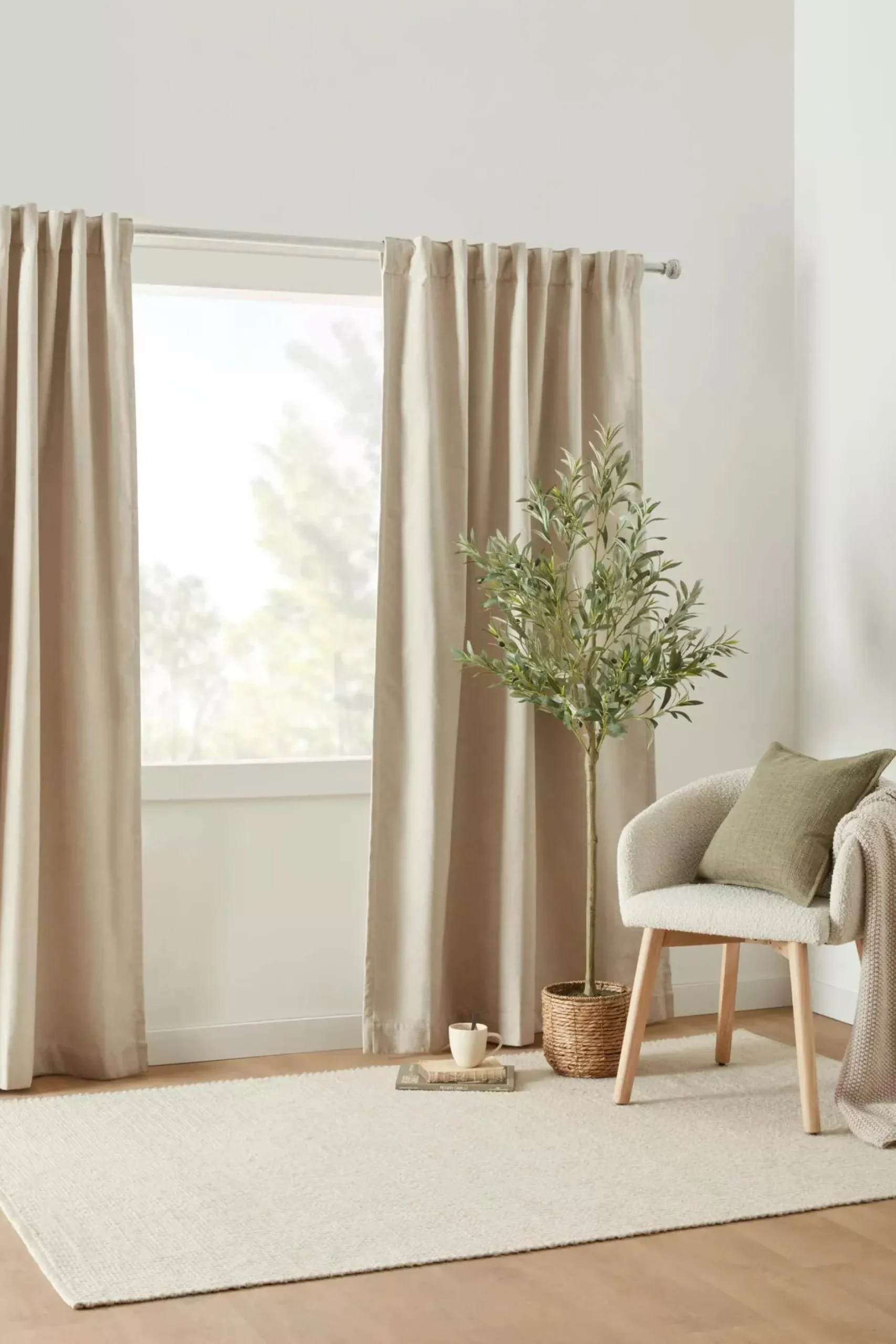 Discount Oatmeal Adrie Blackout Curtain Sheer Curtains & Window Sheer Panels|Blackout Window Curtains