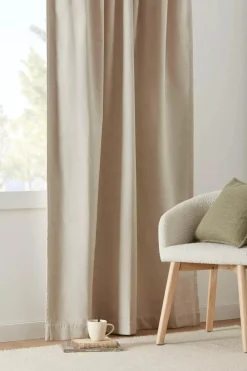 Discount Oatmeal Adrie Blackout Curtain Sheer Curtains & Window Sheer Panels|Blackout Window Curtains