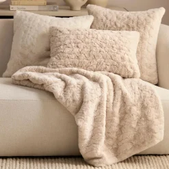 New Oatmeal Sheep Faux Fur Throw Pillow Decorative Throw Pillows