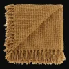 Discount Ochre Basic Chenille Knit Throw Decorative Throws & Blankets