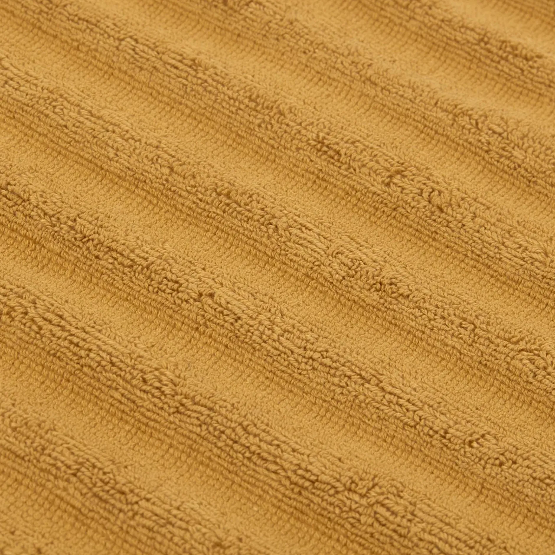 Ochre Ribbed Bath Towel Bath Towels