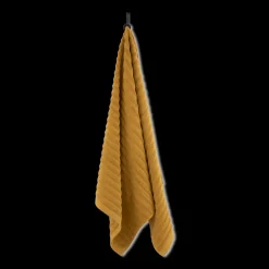Ochre Ribbed Bath Towel Bath Towels