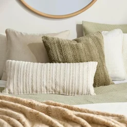 Off White Ellyn Faux Fur Throw Decorative Throws & Blankets