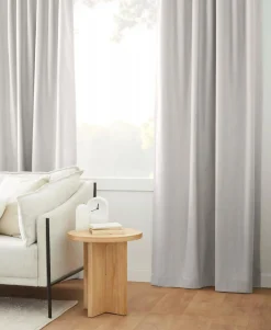 Clearance Off White Taha Rod Pocket Back Tab Blackout Curtain Sheer Curtains & Window Sheer Panels|Blackout Window Curtains