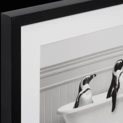 Hot Penguins in Bathtub Printed Framed Canvas Printed & Photography Wall Art Canvases