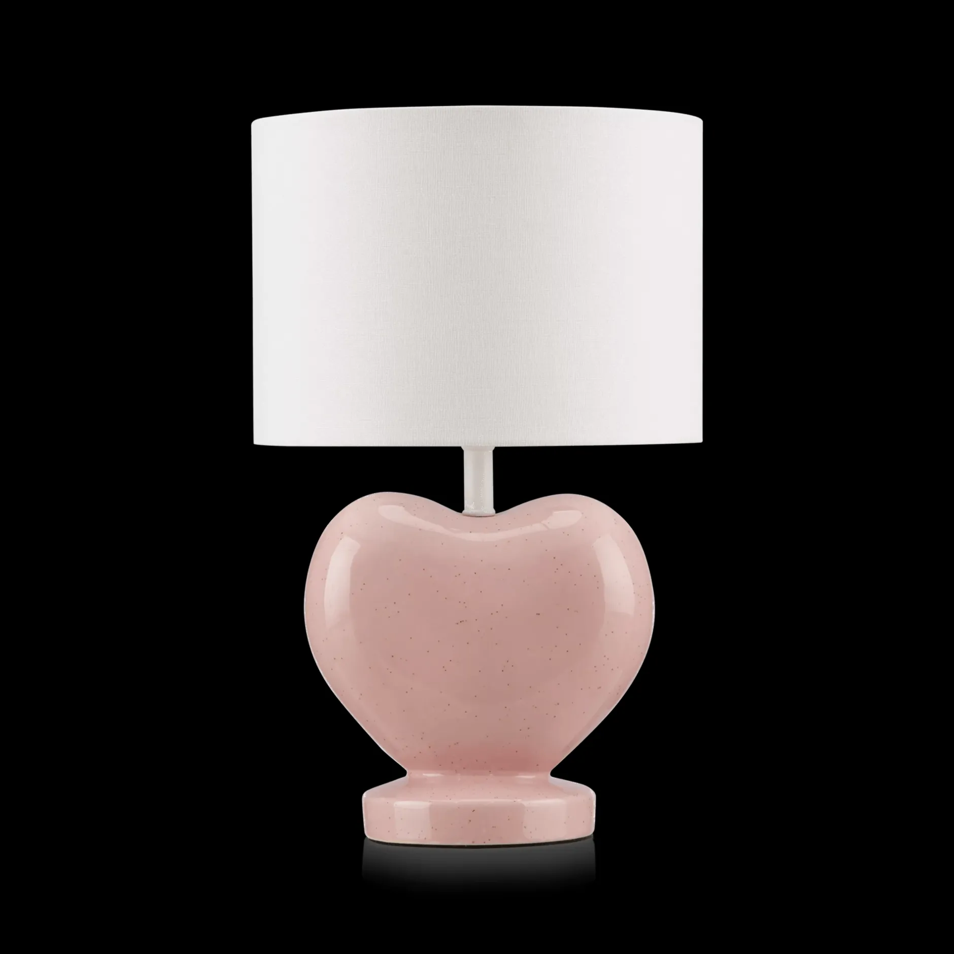 New Pink Heart Shaped Table Lamp Junior Lighting