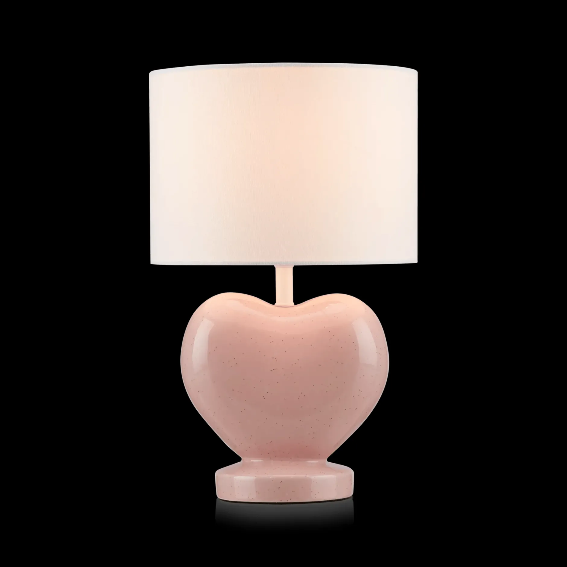 New Pink Heart Shaped Table Lamp Junior Lighting