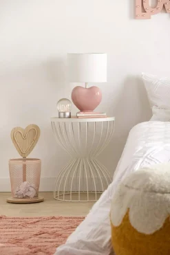 New Pink Heart Shaped Table Lamp Junior Lighting