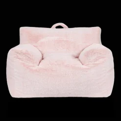 Sale Pink Kids Furry Lounge Chair Junior Bedroom Furniture
