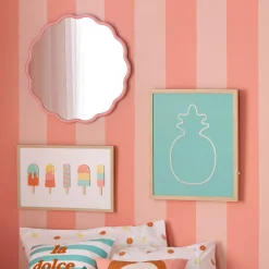 New Pink Scalloped Mirror Junior Wall Decor & Mirrors