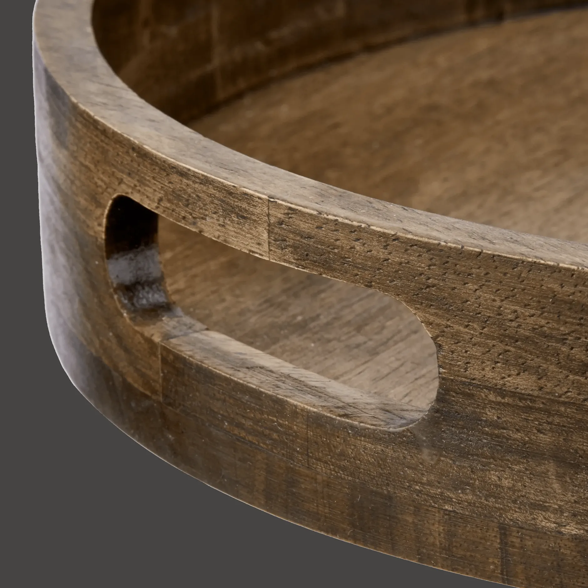 Best Round Dark Wood Tray Home Decorative Items & Objects