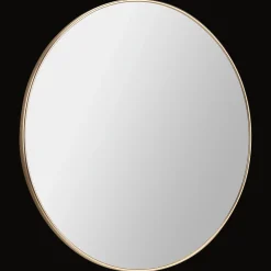 Discount Round Gold Aluminum Frame Mirror Mirrors