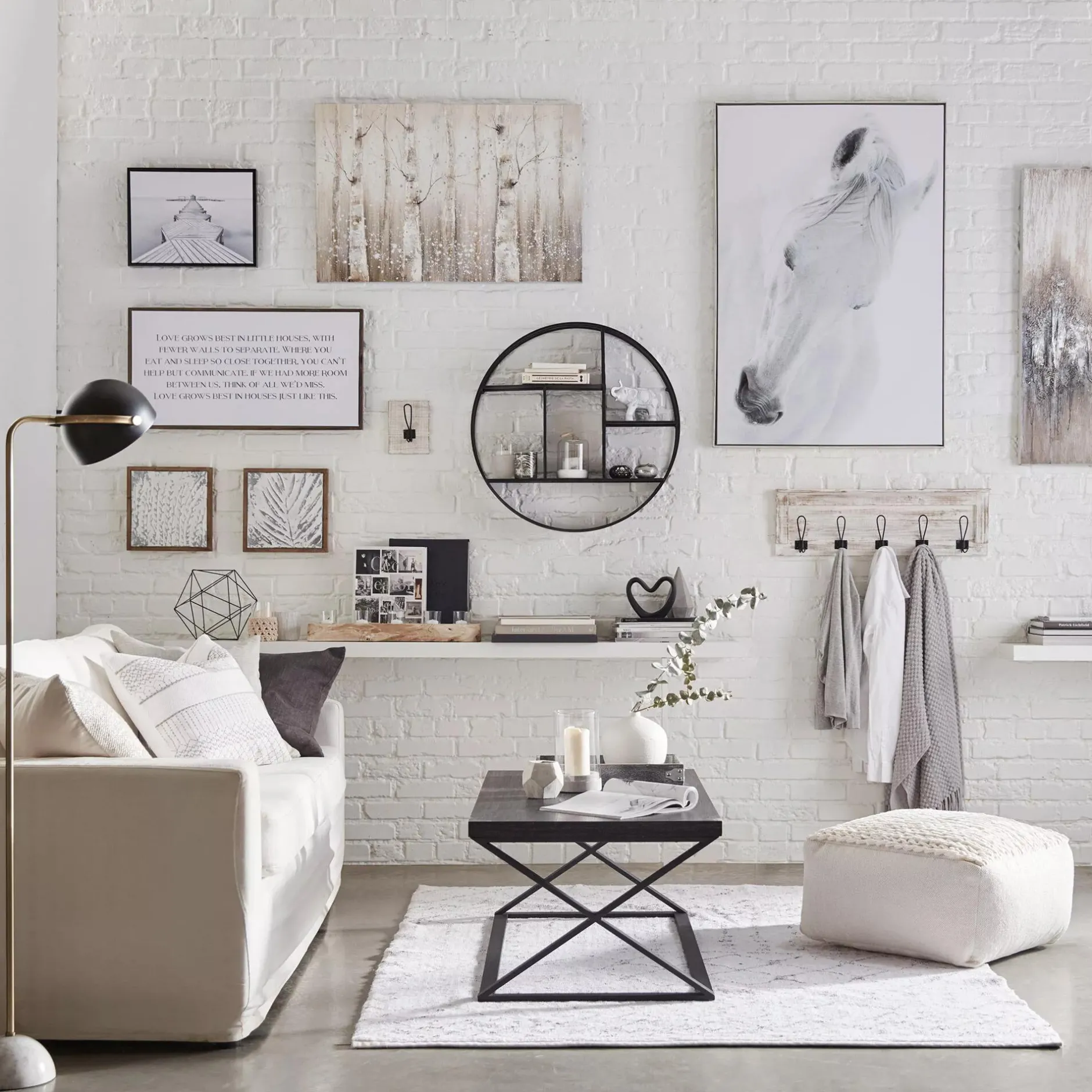 Clearance Round Metal Wall Shelf Wall Decorations