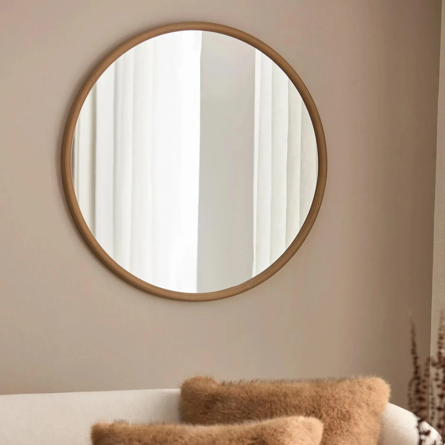 Best Round Mirror with Natural Frame Mirrors