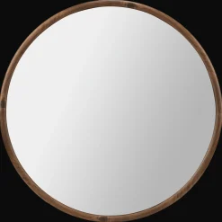New Round Wood Frame Mirror Mirrors