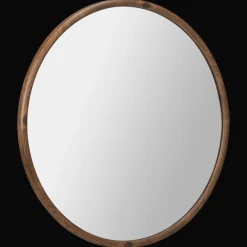New Round Wood Frame Mirror Mirrors