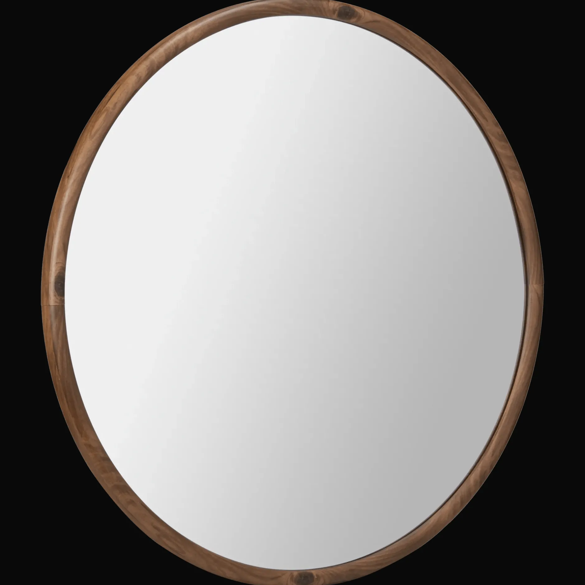 New Round Wood Frame Mirror Mirrors