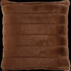 Discount Rust Cougar Faux Fur Throw Pillow Decorative Throw Pillows