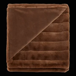 Hot Rust Cougar Faux Fur Throw Decorative Throws & Blankets