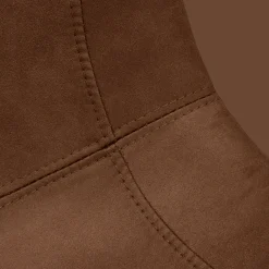 Rust Textured Faux Leather and Metal Dining Chair Furniture Accessories|Dining Chairs