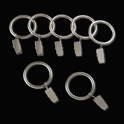 Clearance Satin Set of 7 Metal Clip Rings Curtain Rod Set Accessories|Curtain Rods