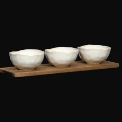 Outlet Set of 3 Bowls With Tray Dinnerware|Kitchen & Dining Accessories