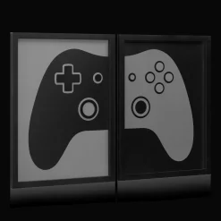 Hot Set of 2 Controller Wall Art Junior Wall Decor & Mirrors