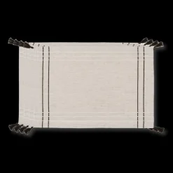 Outlet Set of 4 Fabric Placemats with Tassels Dinnerware|Tablecloths & Placemats