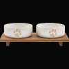 Sale Set of 2 Pet Paw Ceramic Bowls Home Decorative Items & Objects