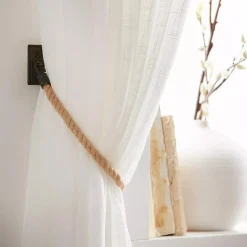 Clearance Set of 2 Rope Holdbacks Curtain Rod Set Accessories|Curtain Rods